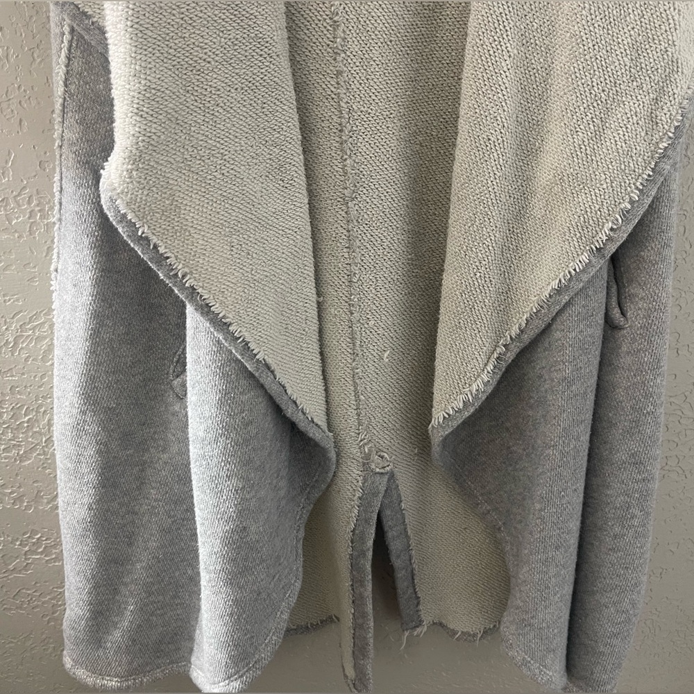 We The Free Women’s Cream / Gray Open Front Cotton Cardigan Size XS‎ - Picture 3 of 8